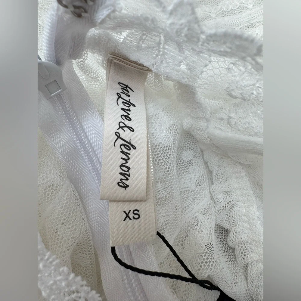 For Love and Lemons Love Story Slip Dress in White size XS NEW $159 VS Bride - Picture 13 of 16